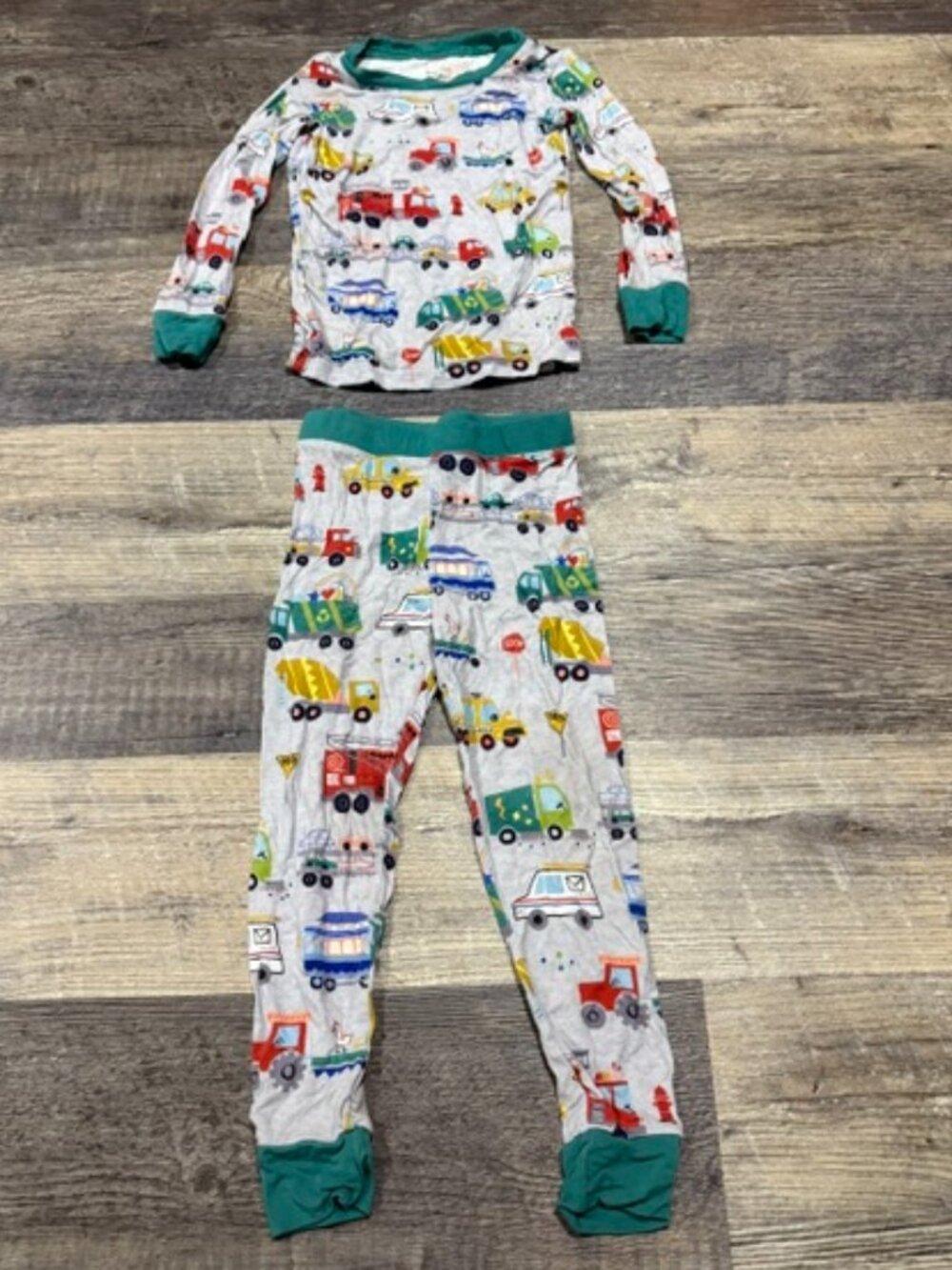 Little Sleepies Two-Piece Pajama Set Size 2T Trucks Print